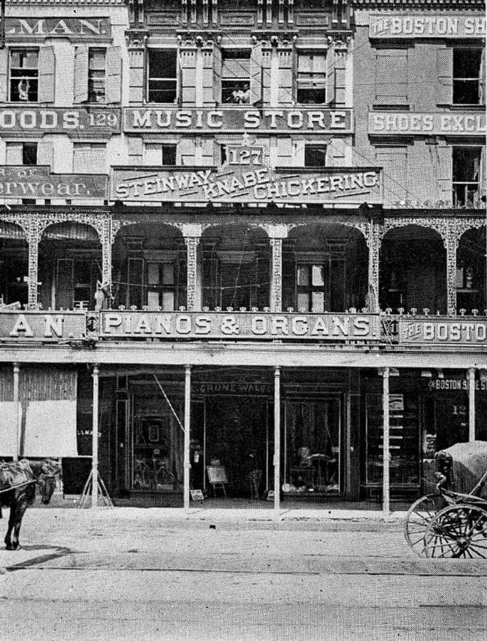 L. Grunewald's music store on Canal Street, New Orleans, photographed in 1894